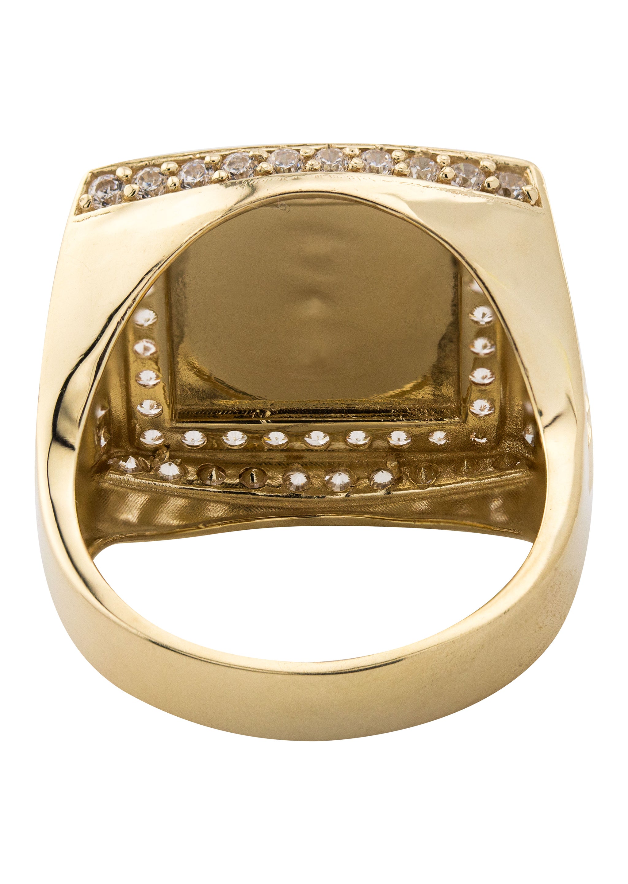 10K Gold Cz Money Sign Ring For Men | 6 Grams