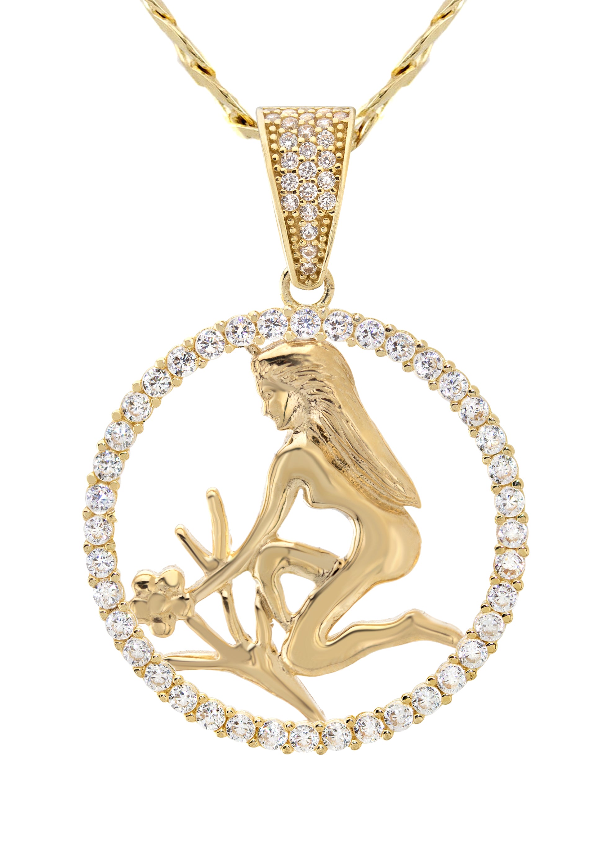 【最終値下】VIRGO４cerberus necklace 10K Yellow Gold Zodiac Virgo Necklace | Appx. 16.8 Grams