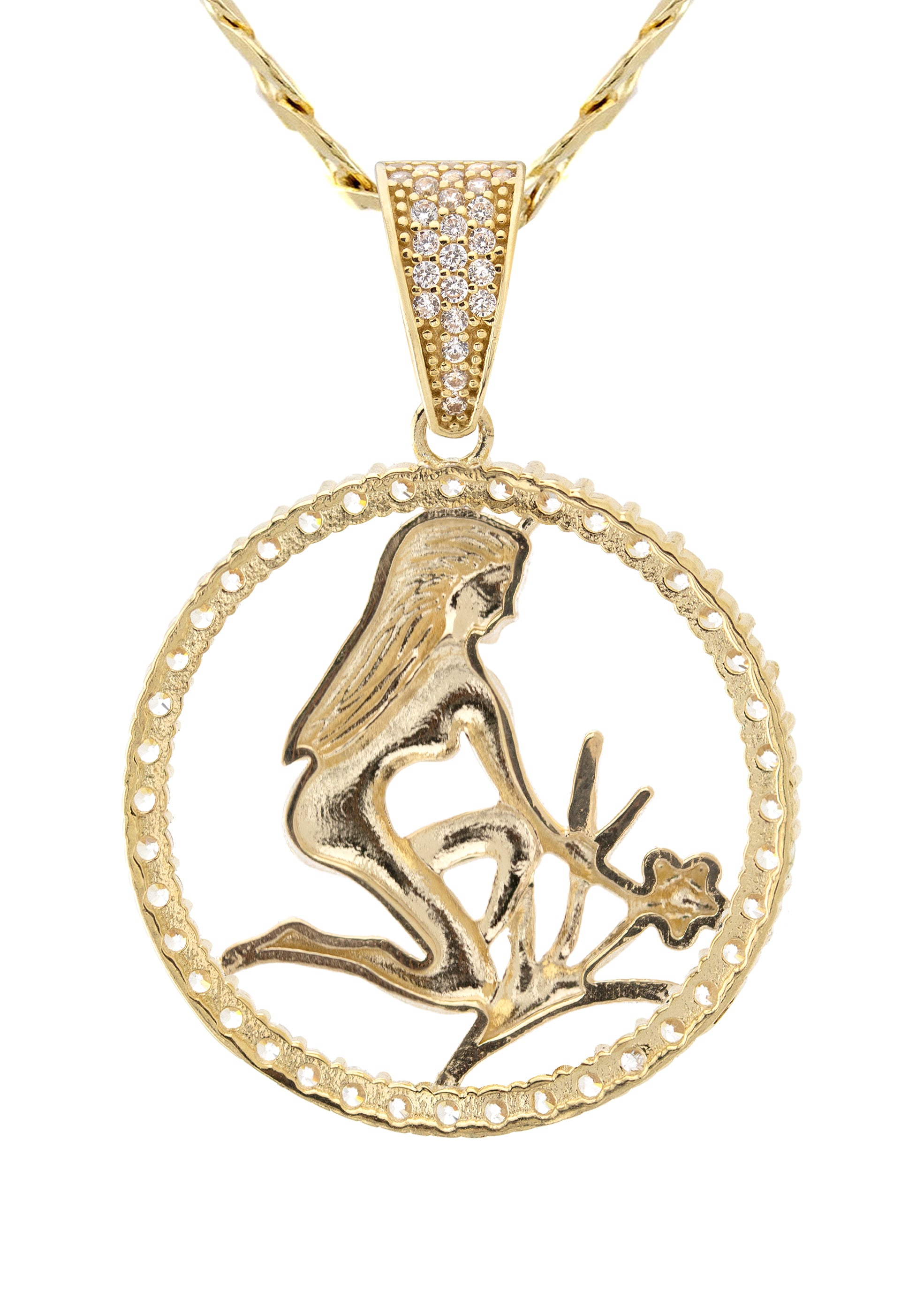 【最終値下】VIRGO４cerberus necklace 10K Yellow Gold Zodiac Virgo Necklace | Appx. 16.8 Grams