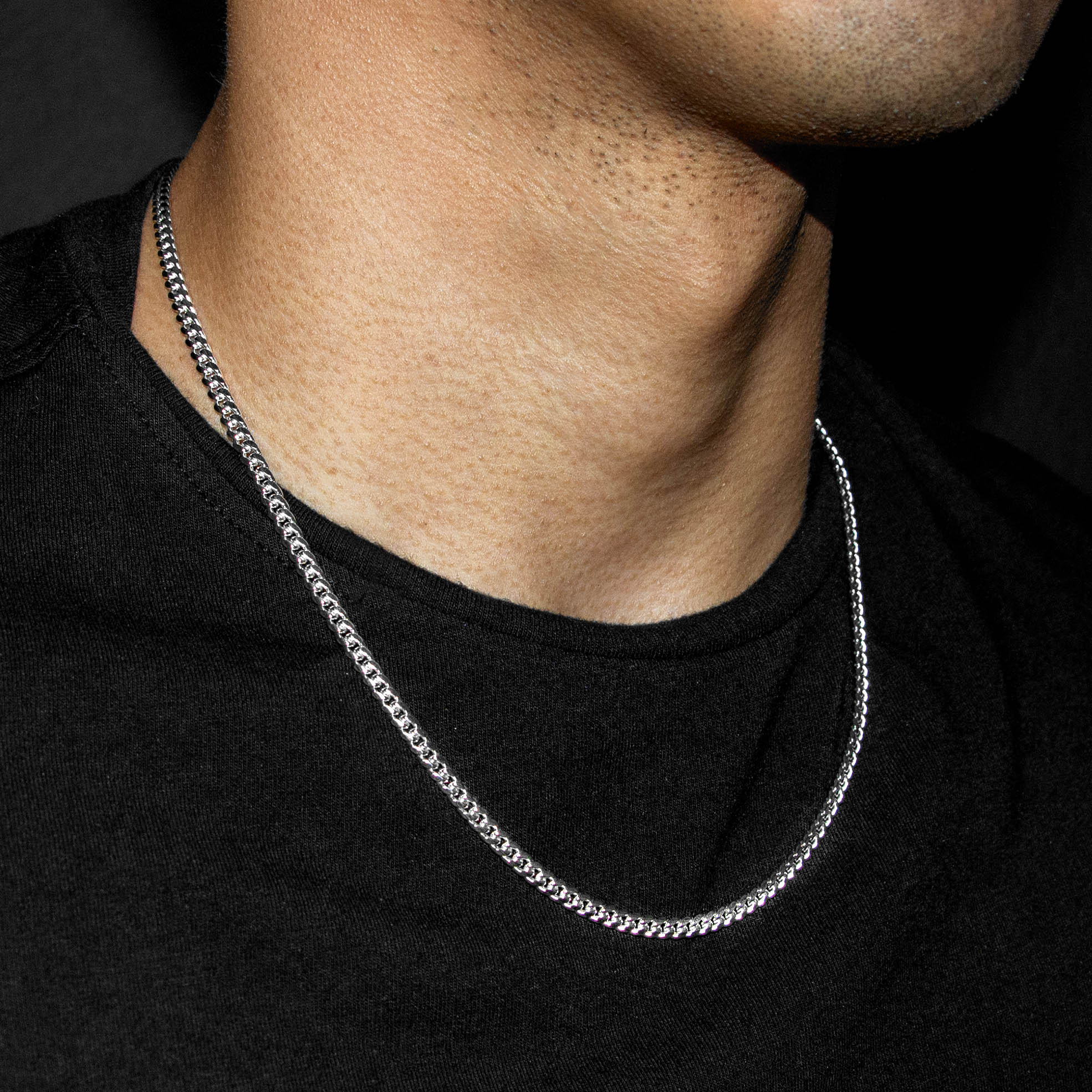 4MM Cuban Link Chain White Gold Cuban Link FrostNYC