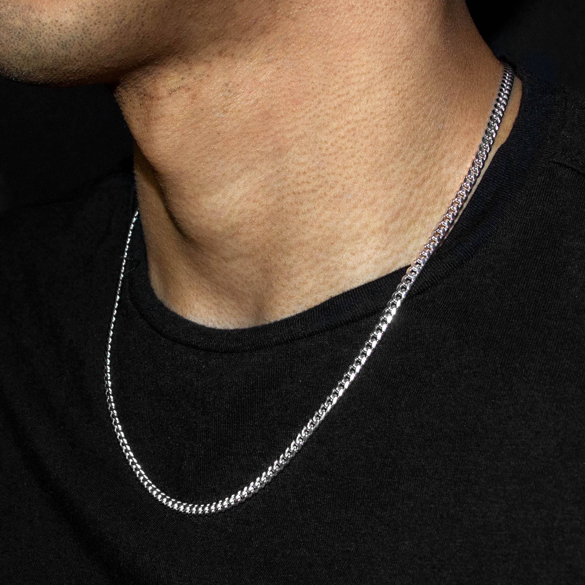 4MM Cuban Link Chain | White Gold Cuban Link | FrostNYC