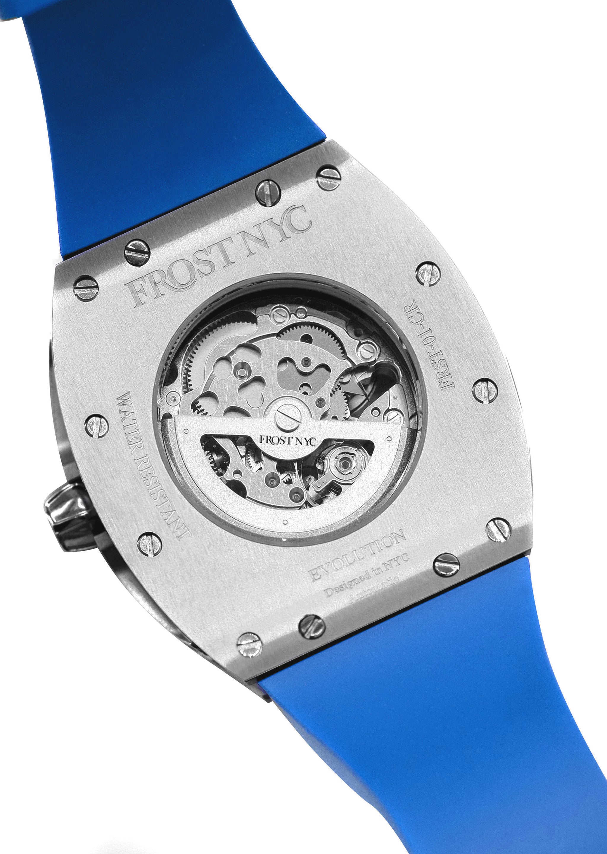 Frost NYC Mens Watch - Automatic Skeleton Stainless Steel Diamond Spor