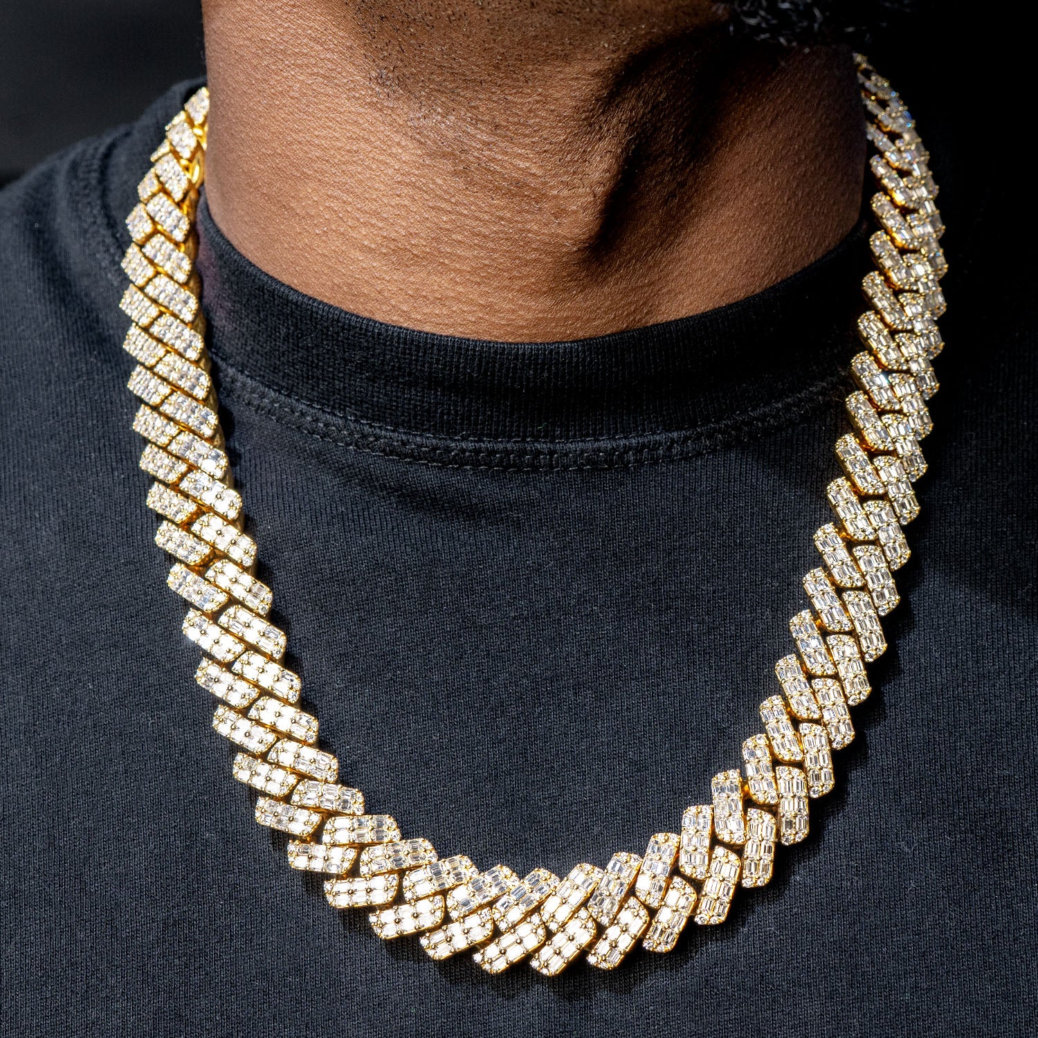 High End Jewelry Iced Out Baguette Miami Cuban Link Chain