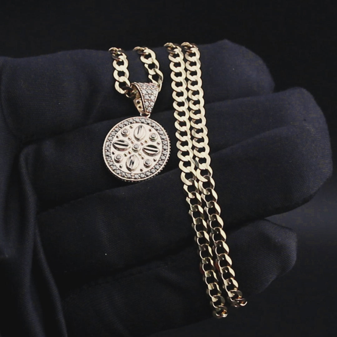 10k ダイスネックレストップ　チカーノ 10K Yellow Gold Necklace | Appx. 2.4 - 9.4 Grams