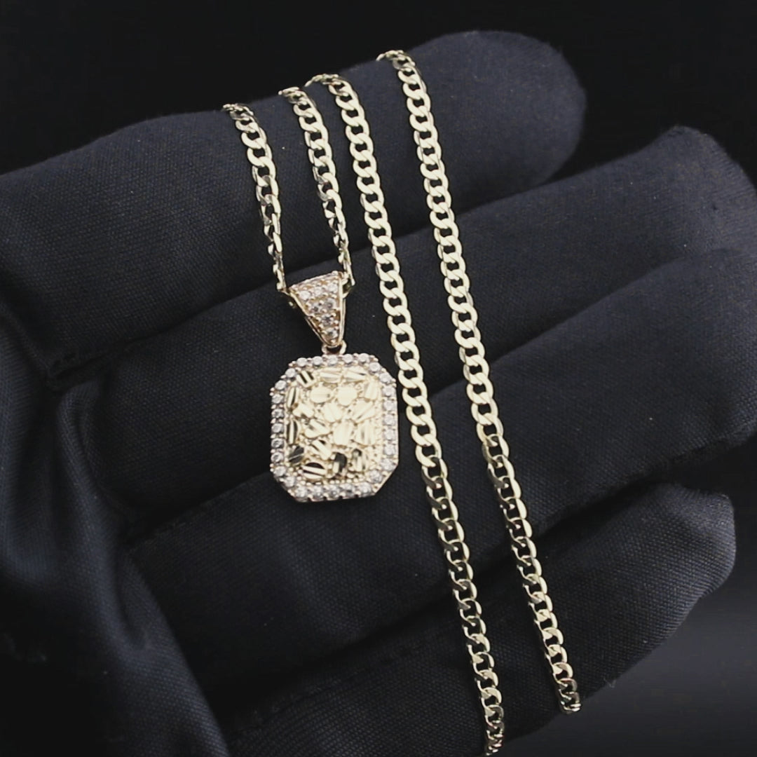 10K Yellow Gold Nugget Necklace | Appx. 1.7 - 5.7 Grams