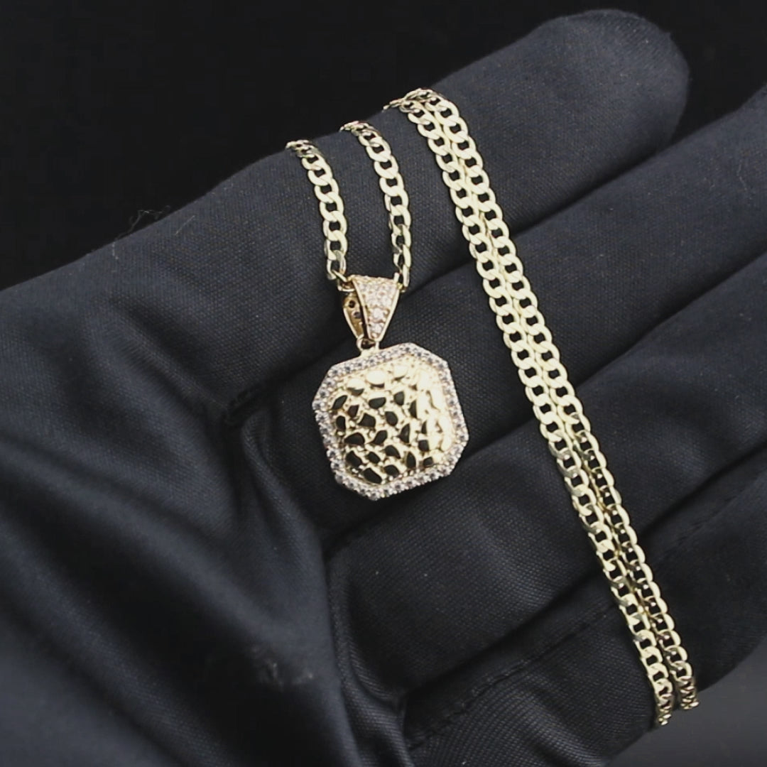 10K Yellow Gold Nugget Necklace | Appx. 1.8 - 5.8 Grams