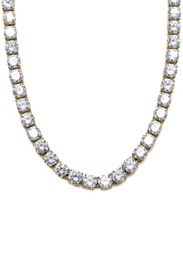 Lab Diamond Chain Lab Grown Diamond Tennis Chain / Necklace - 14K Yellow Gold