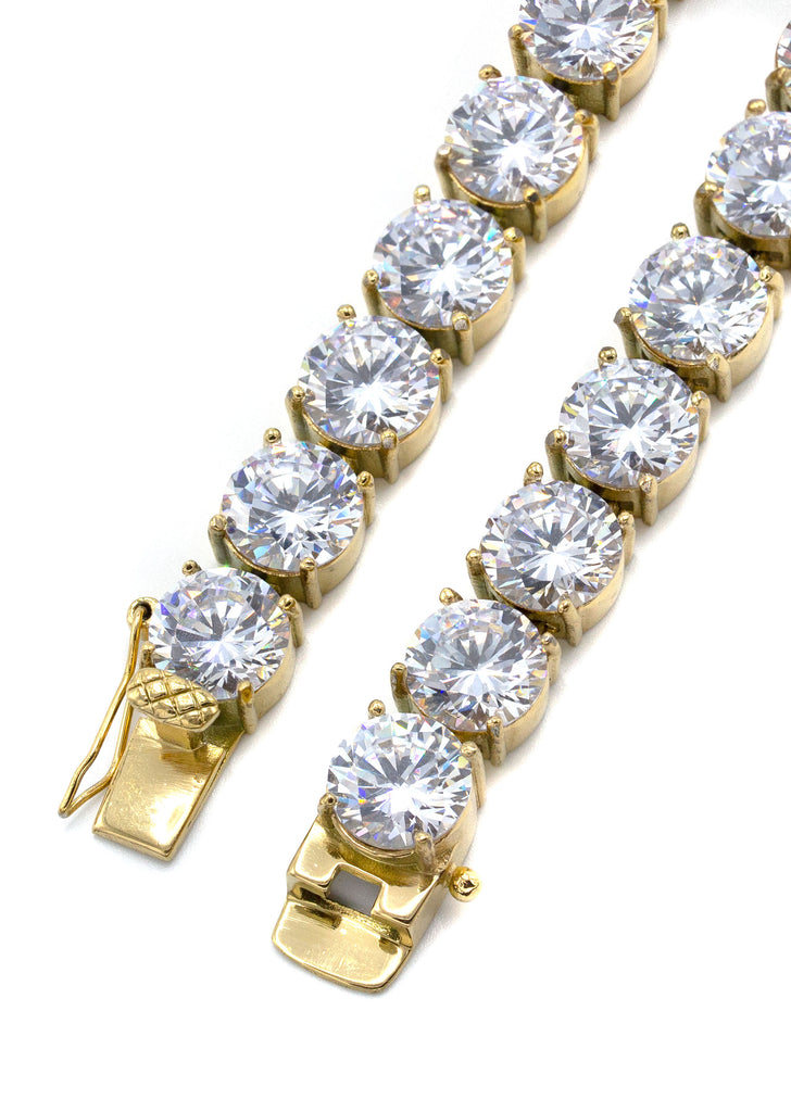 Lab Diamond Chain Lab Grown Diamond Tennis Chain / Necklace - 14K Yellow Gold