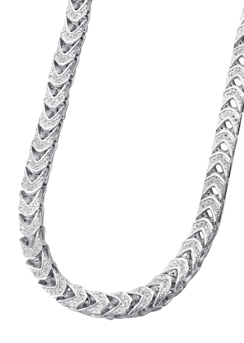 Silver Chain Silver Iced Out Franco Chain FrostNYC