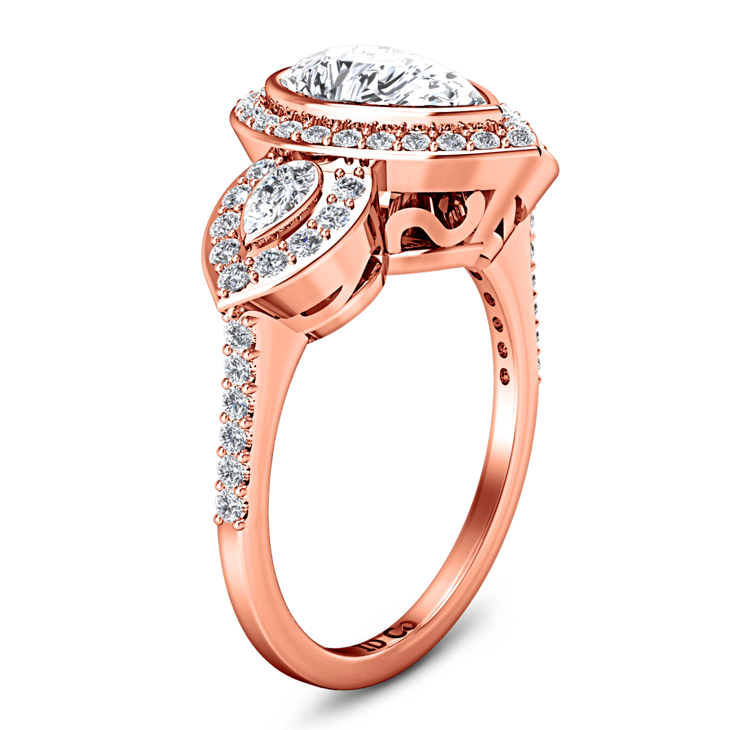 Three Stone Diamond EngagementRing Vanessa 14K Rose Gold engagement rings imaginediamonds 
