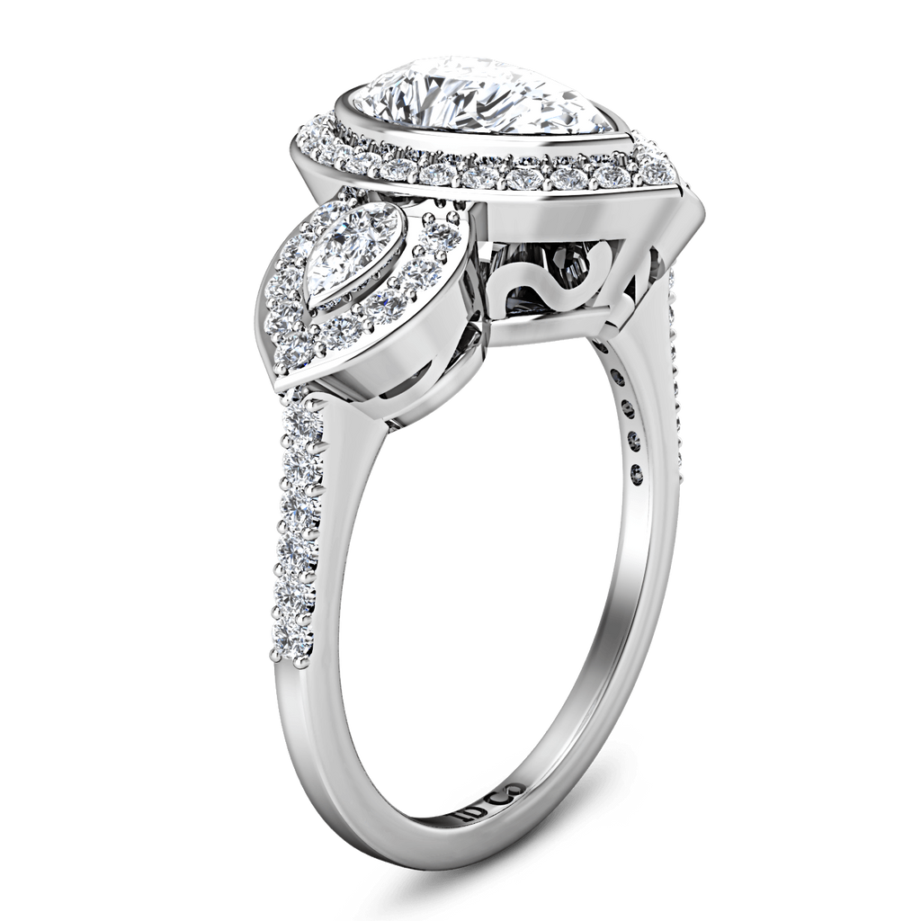 Three Stone Engagement Ring Vanessa 14K White Gold engagement rings imaginediamonds 