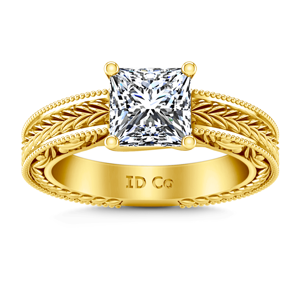Solitaire Diamond Engagement Ring Rowan 14K Yellow Gold engagement rings imaginediamonds 