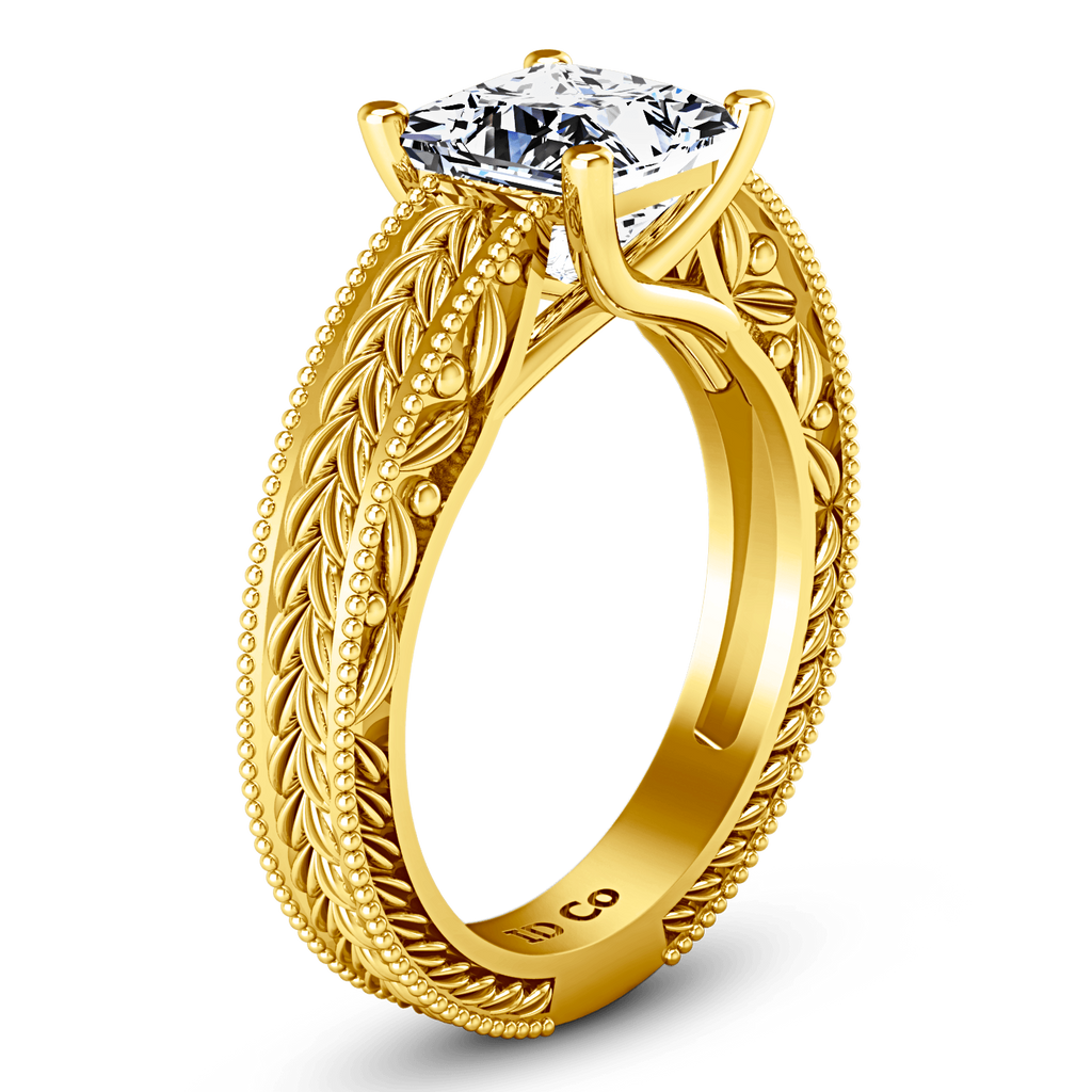 Solitaire Diamond Engagement Ring Rowan 14K Yellow Gold engagement rings imaginediamonds 