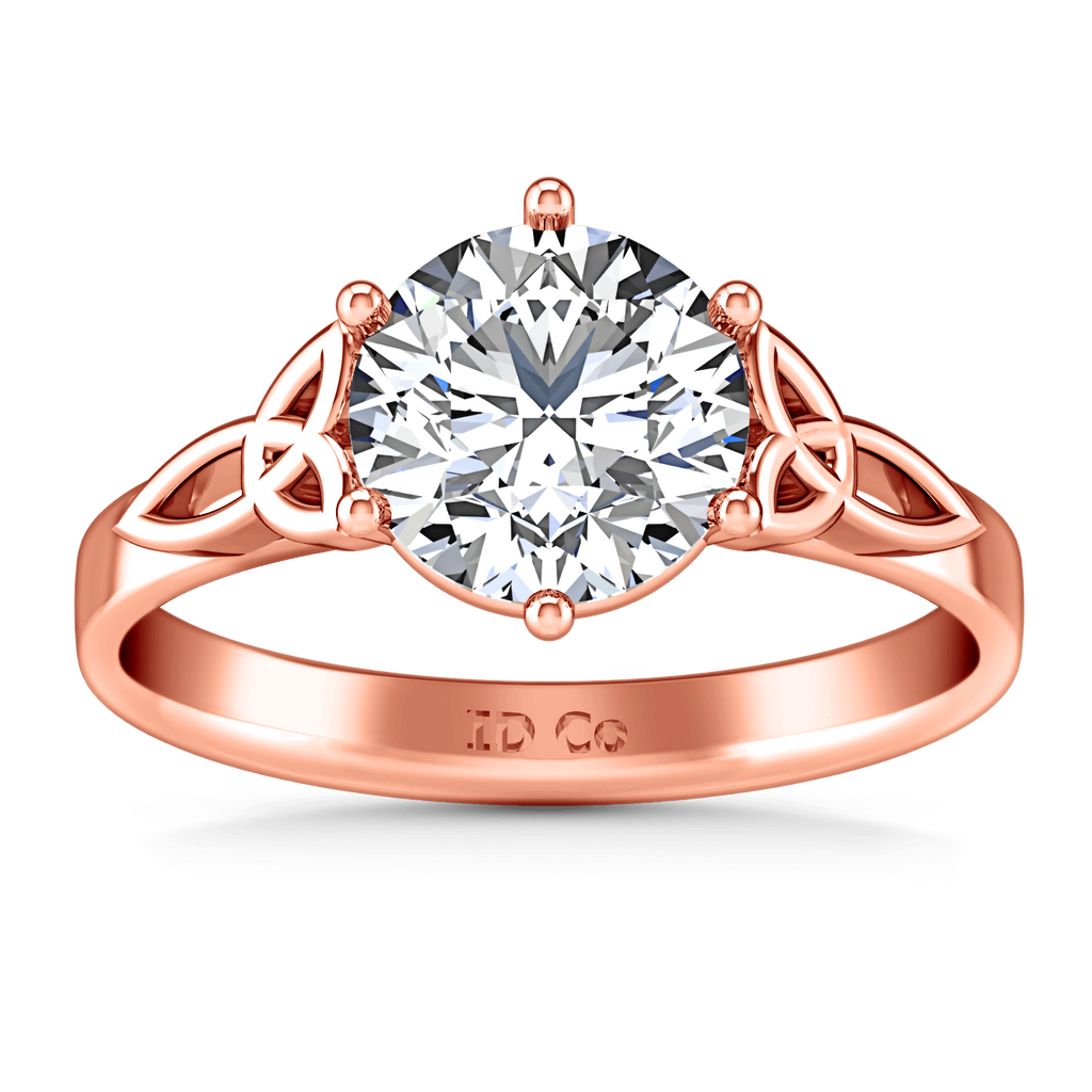 Solitaire Diamond Engagement Ring Fiona Celtic Knot 14K Rose Gold engagement rings imaginediamonds 