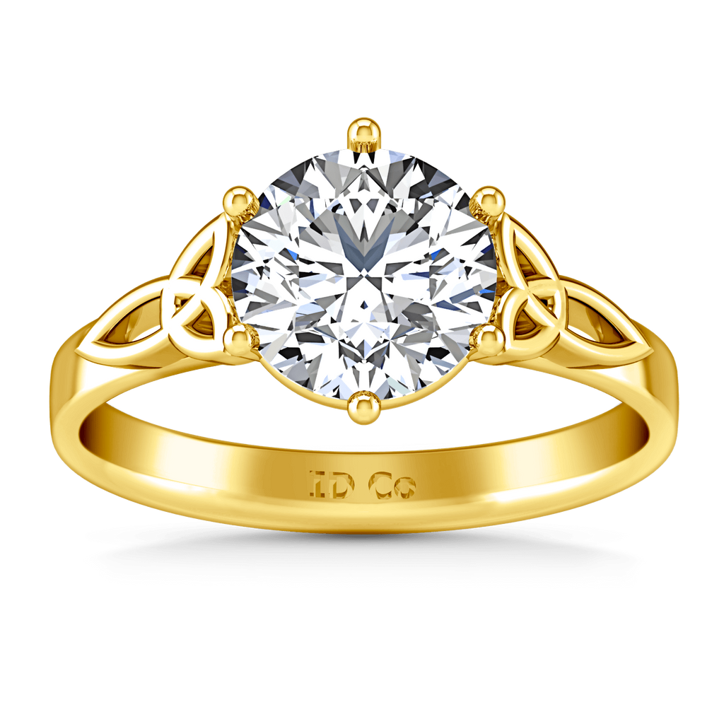 Solitaire Diamond Engagement Ring Fiona Celtic Knot 14K Yellow Gold engagement rings imaginediamonds 