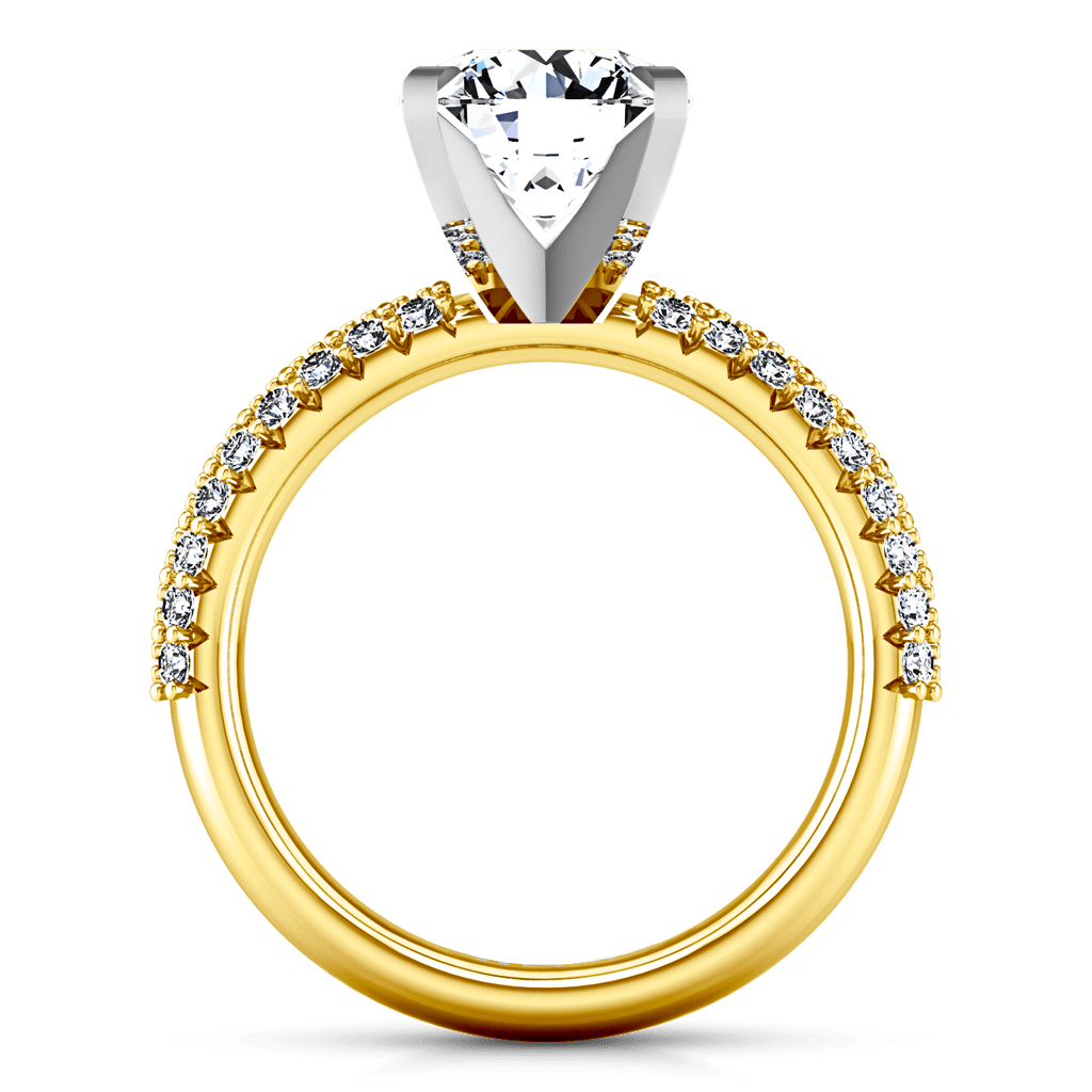 Pave Diamond EngagementRing Gardenia 14K Yellow Gold engagement rings imaginediamonds 