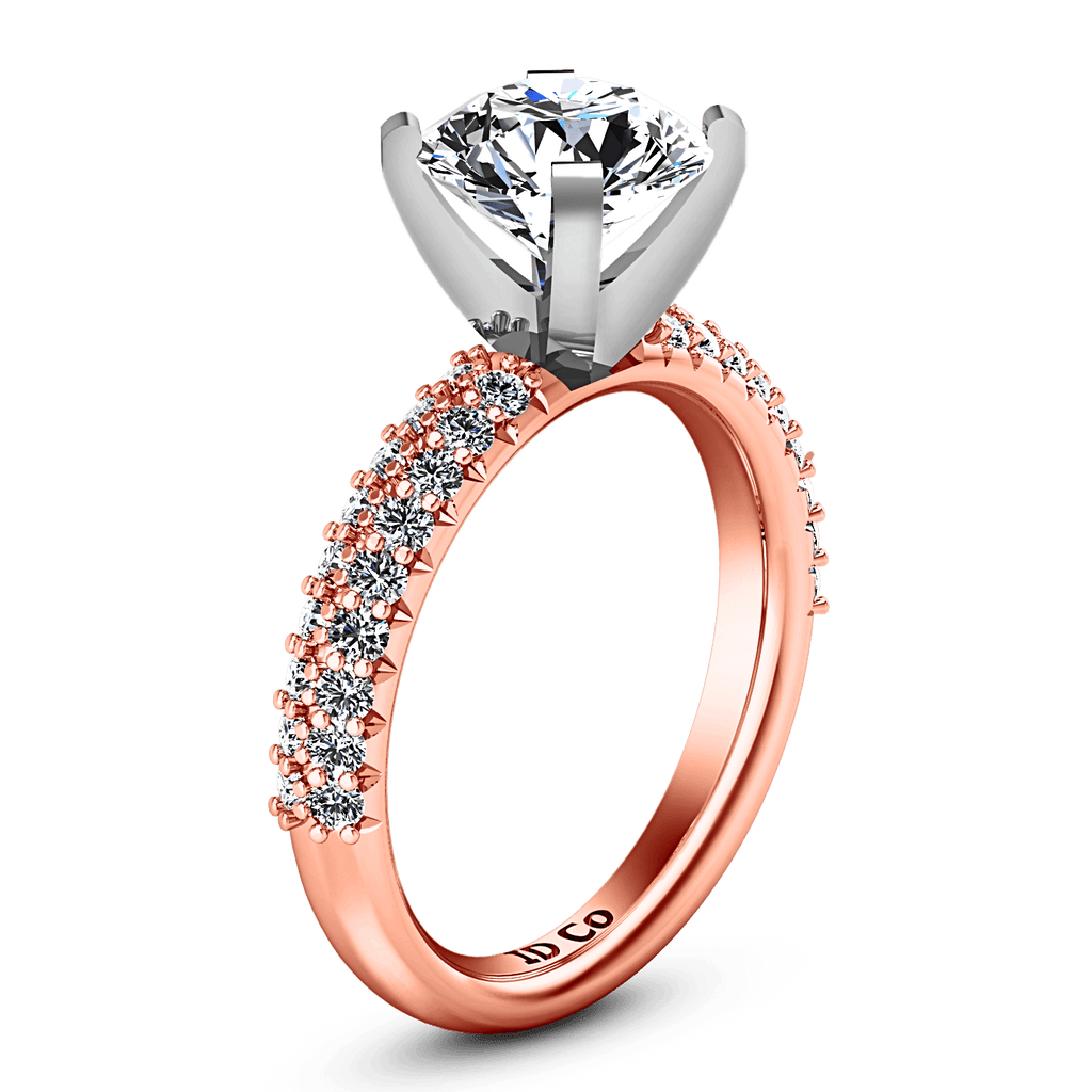 Pave Diamond Engagement Ring Gardenia 14K Rose Gold engagement rings imaginediamonds 