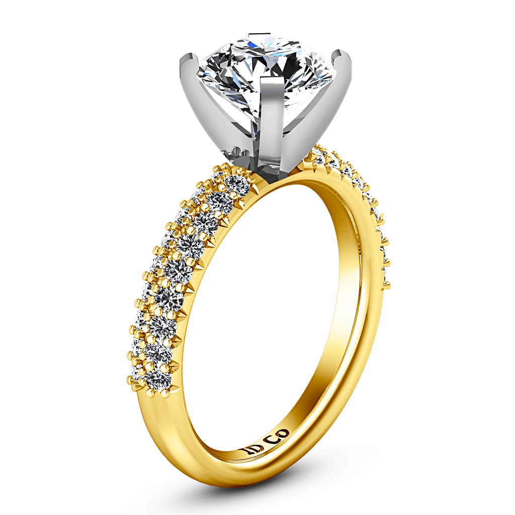 Pave Diamond EngagementRing Gardenia 14K Yellow Gold engagement rings imaginediamonds 