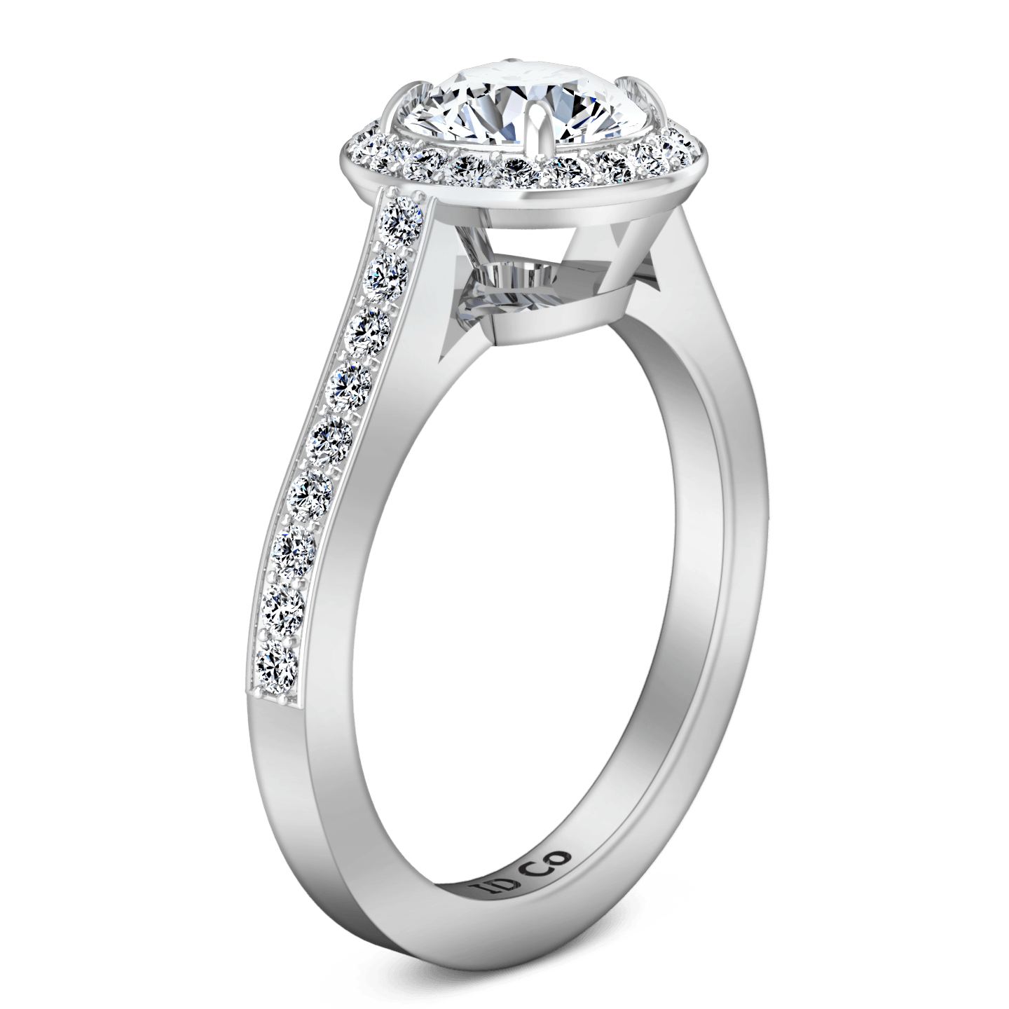 Bague Or Blanc 14 Carats Avec Diamants - Poids 2,67 G - Taille 51 - Style éternité - Occasion