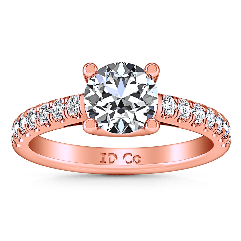 Pave Diamond Engagement Ring Zoe 14K Rose Gold engagement rings imaginediamonds 