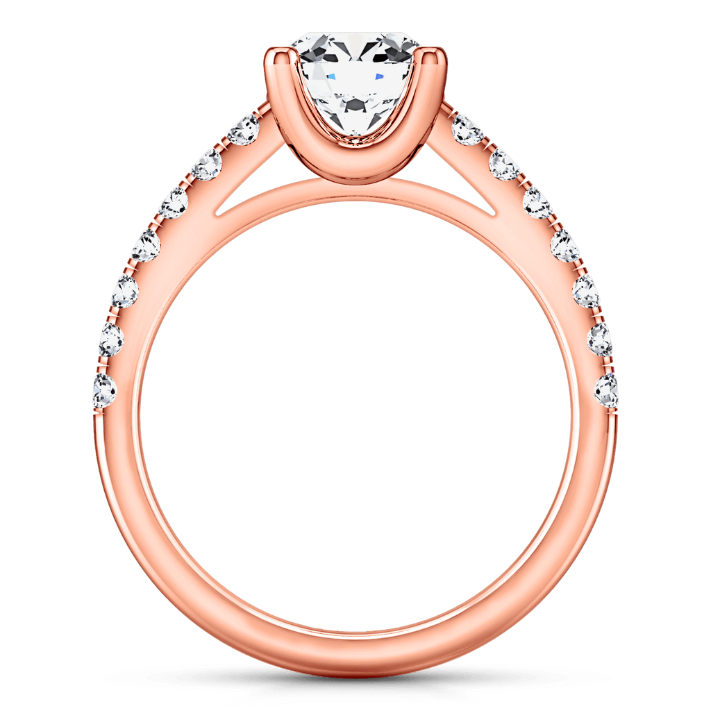 Pave Diamond Engagement Ring Zoe 14K Rose Gold engagement rings imaginediamonds 