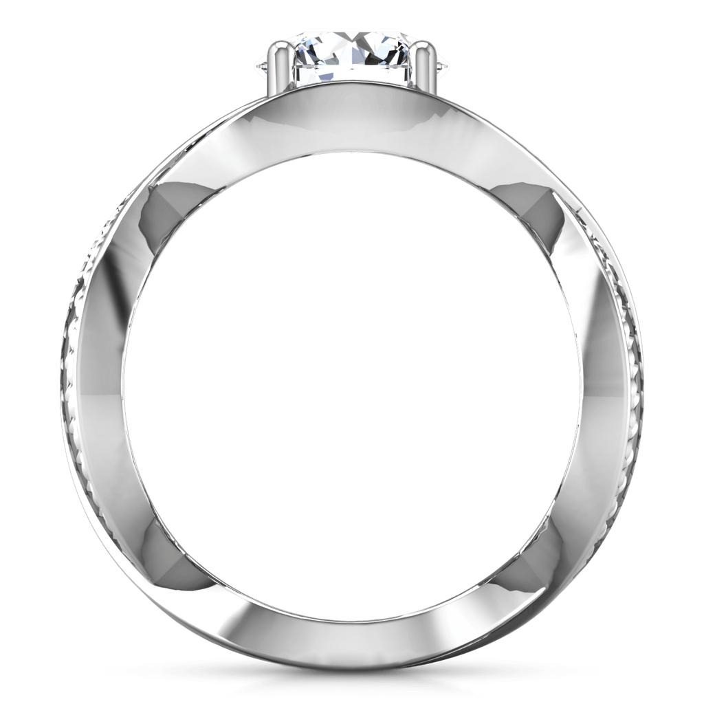 Round Diamond Solitaire Engagement Ring Solagne 14K White Gold engagement rings imaginediamonds 