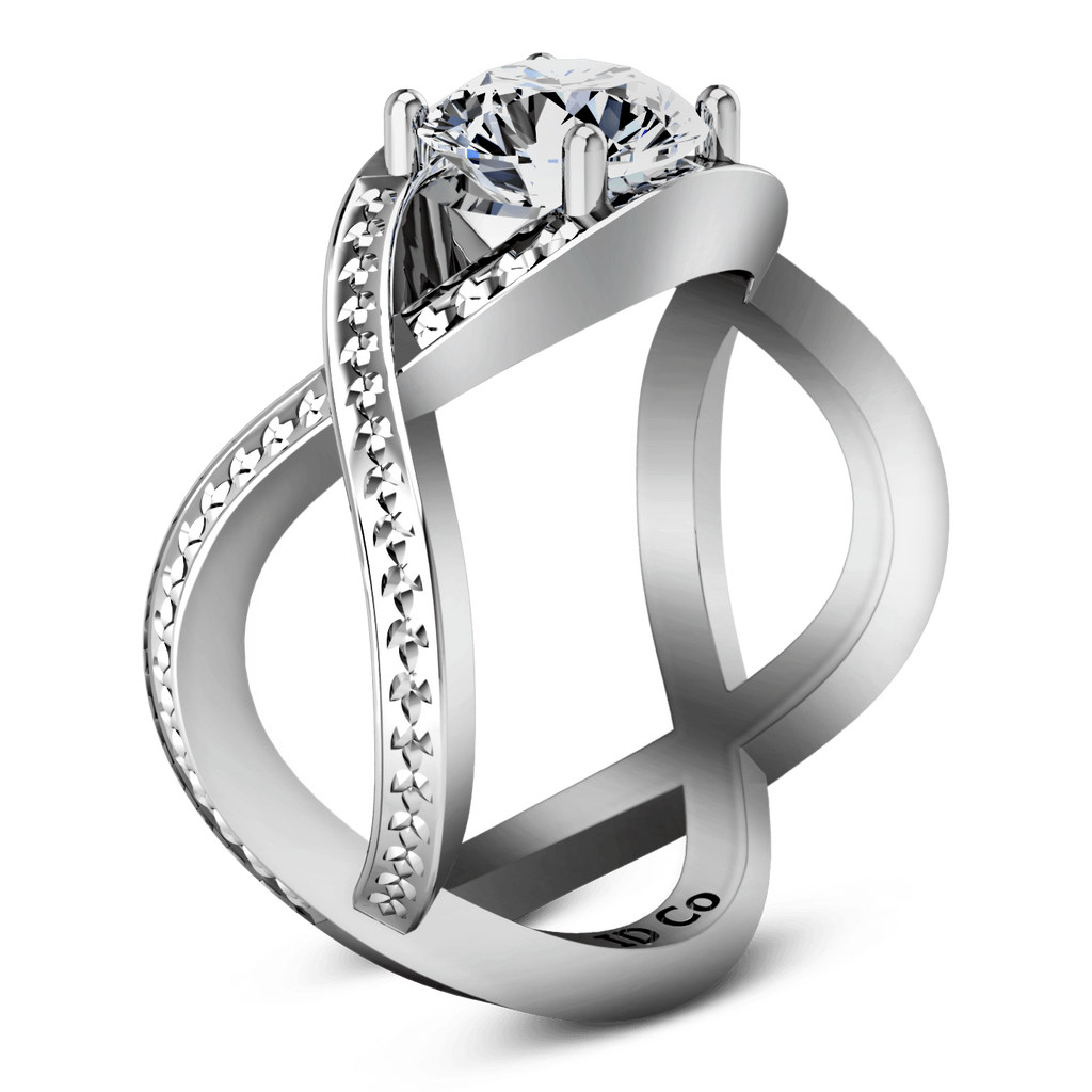Round Diamond Solitaire Engagement Ring Solagne 14K White Gold engagement rings imaginediamonds 