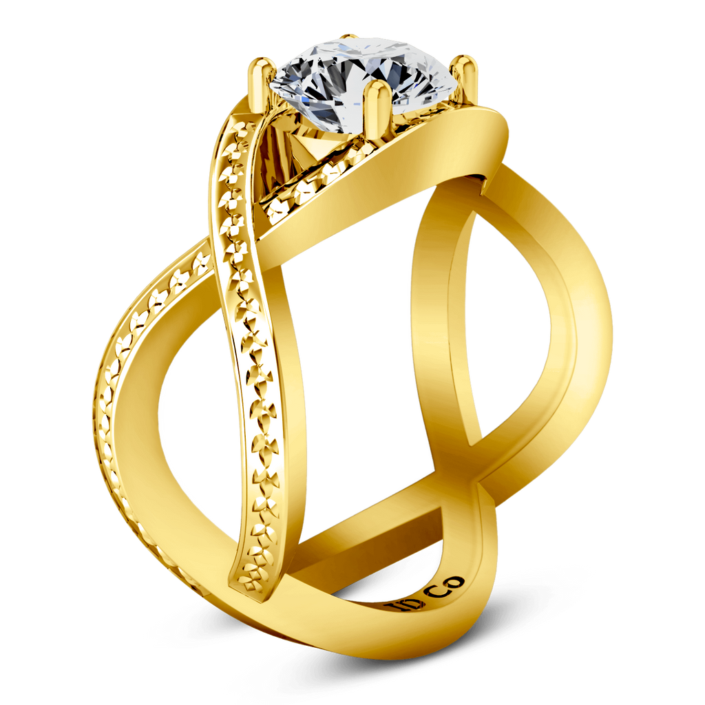 Solitaire Diamond Engagement Ring Solagne 14K Yellow Gold engagement rings imaginediamonds 