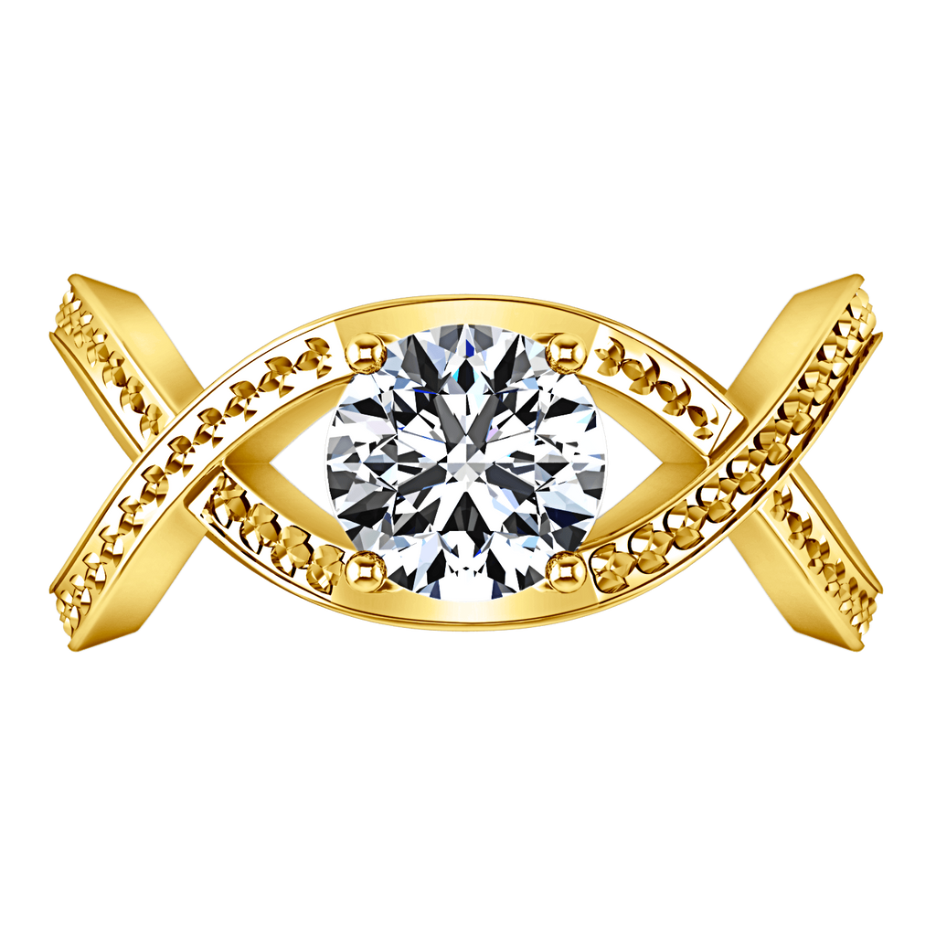 Solitaire Diamond Engagement Ring Solagne 14K Yellow Gold engagement rings imaginediamonds 