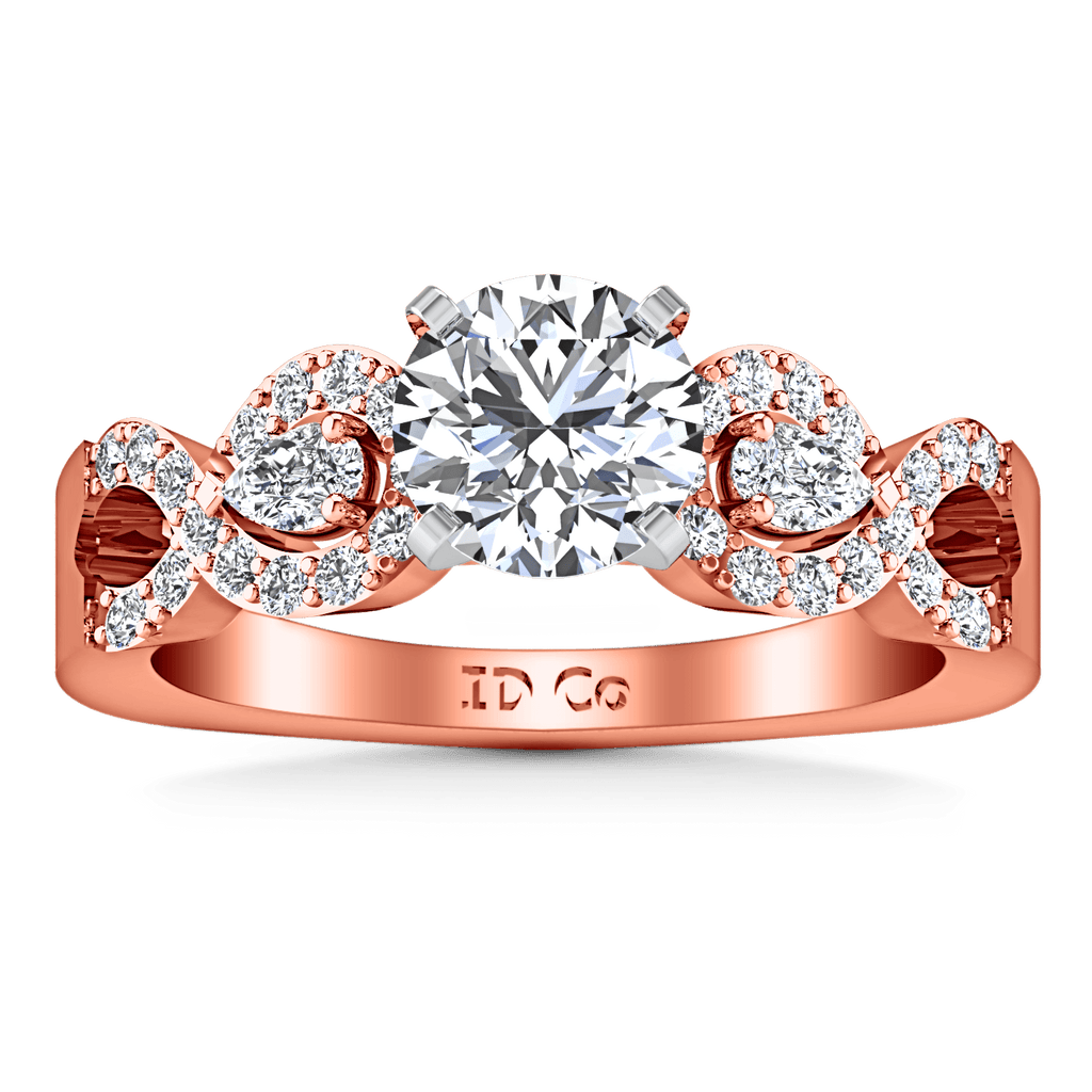 Pave Diamond Engagement Ring Chloe 14K Rose Gold engagement rings imaginediamonds 