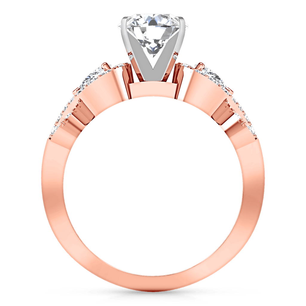Pave Diamond Engagement Ring Chloe 14K Rose Gold engagement rings imaginediamonds 