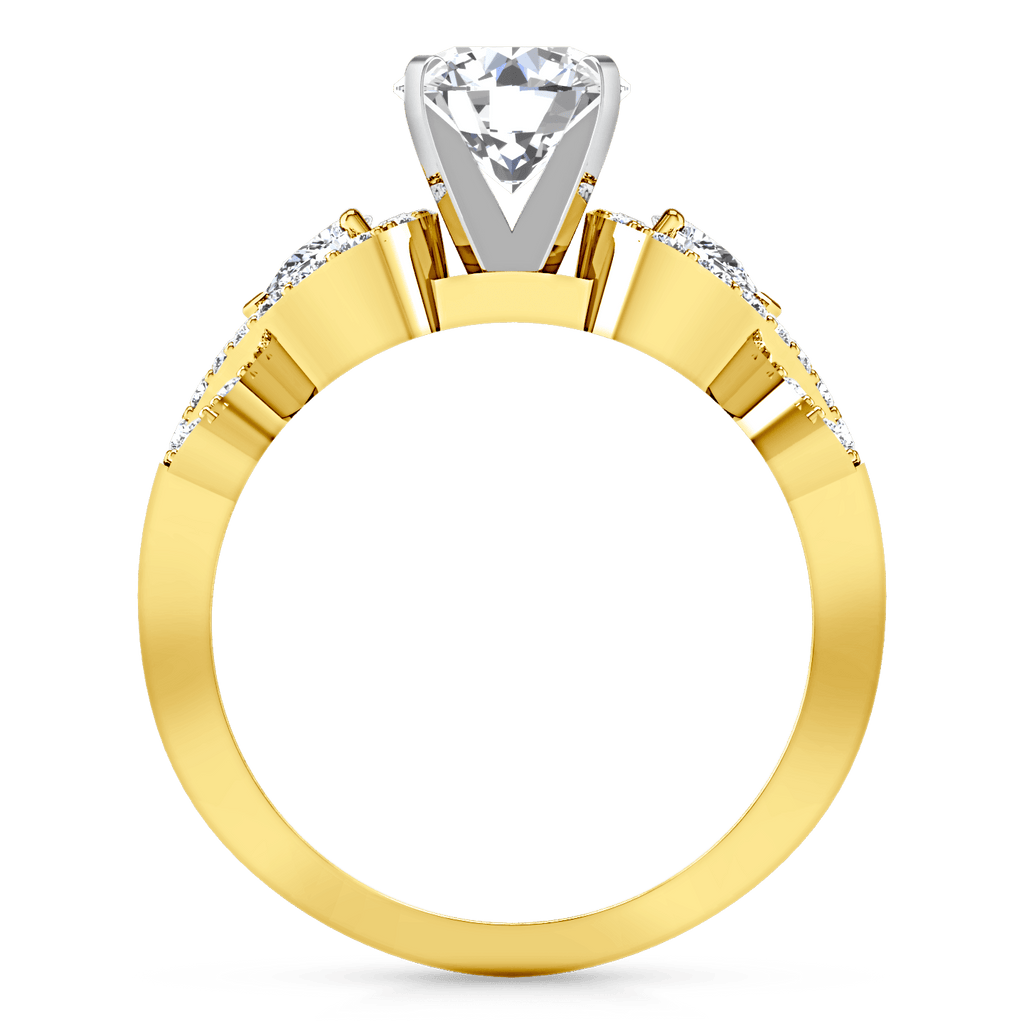 Pave Diamond EngagementRing Chloe 14K Yellow Gold engagement rings imaginediamonds 