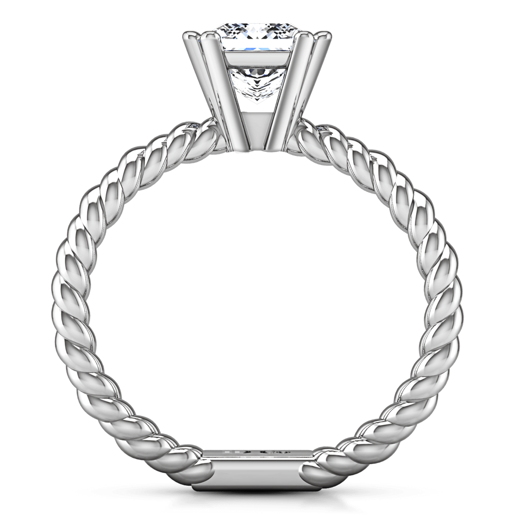 Solitaire Princess Cut Diamond Engagement Ring Infinity 14K White Gold engagement rings imaginediamonds 
