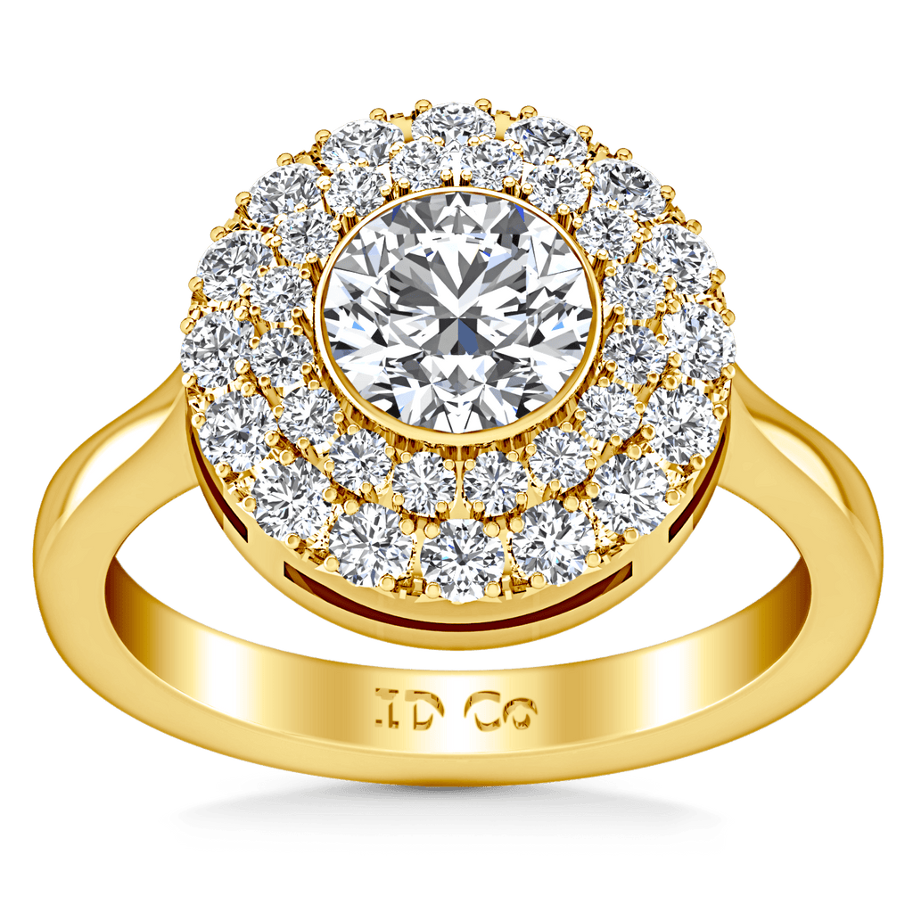 Halo Diamond Engagement Ring Mandy 14K Yellow Gold engagement rings imaginediamonds 