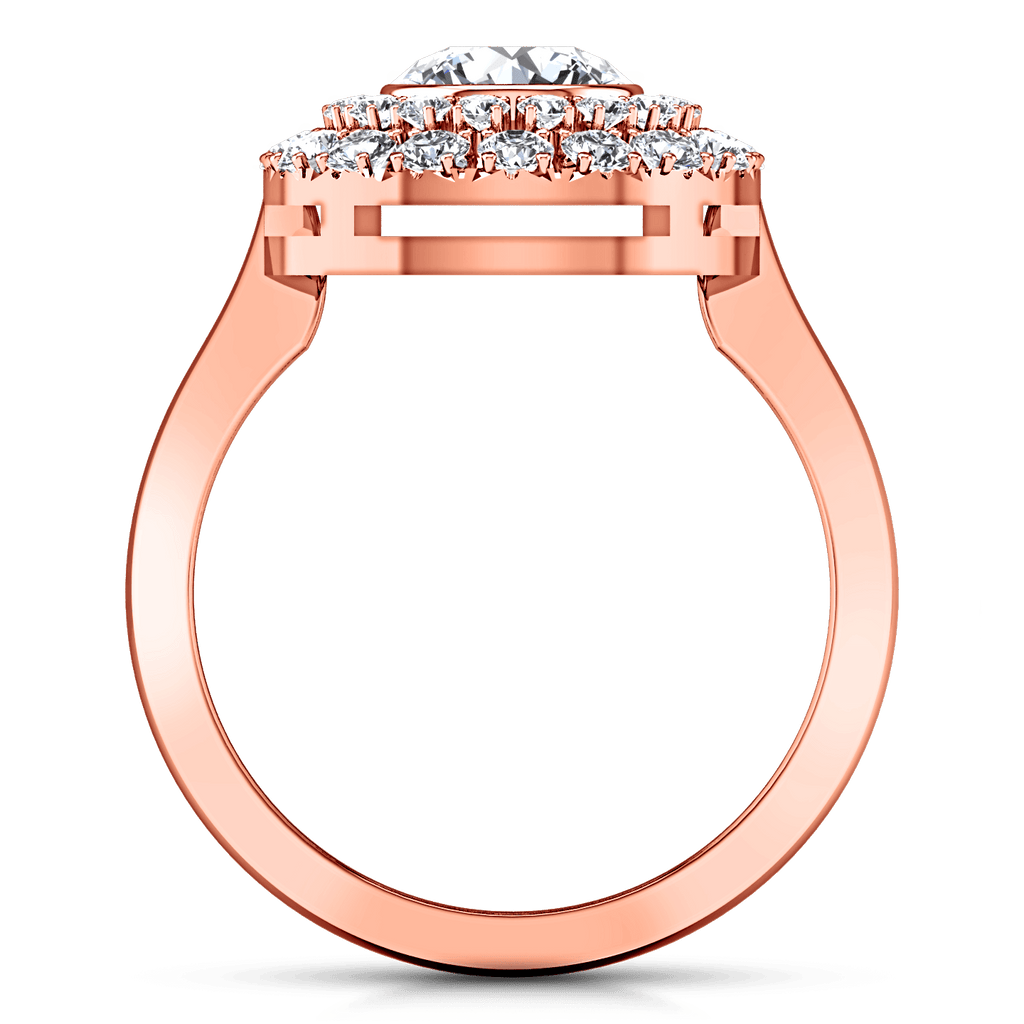 Halo Diamond Engagement Ring Mandy 14K Rose Gold engagement rings imaginediamonds 