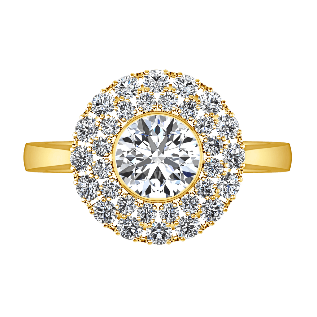 Halo Diamond Engagement Ring Mandy 14K Yellow Gold engagement rings imaginediamonds 