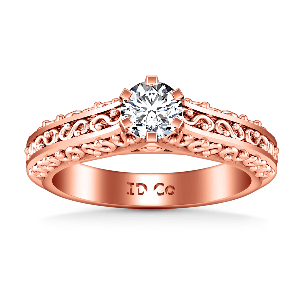 Solitaire Diamond Engagement Ring Whitney 14K Rose Gold engagement rings imaginediamonds 