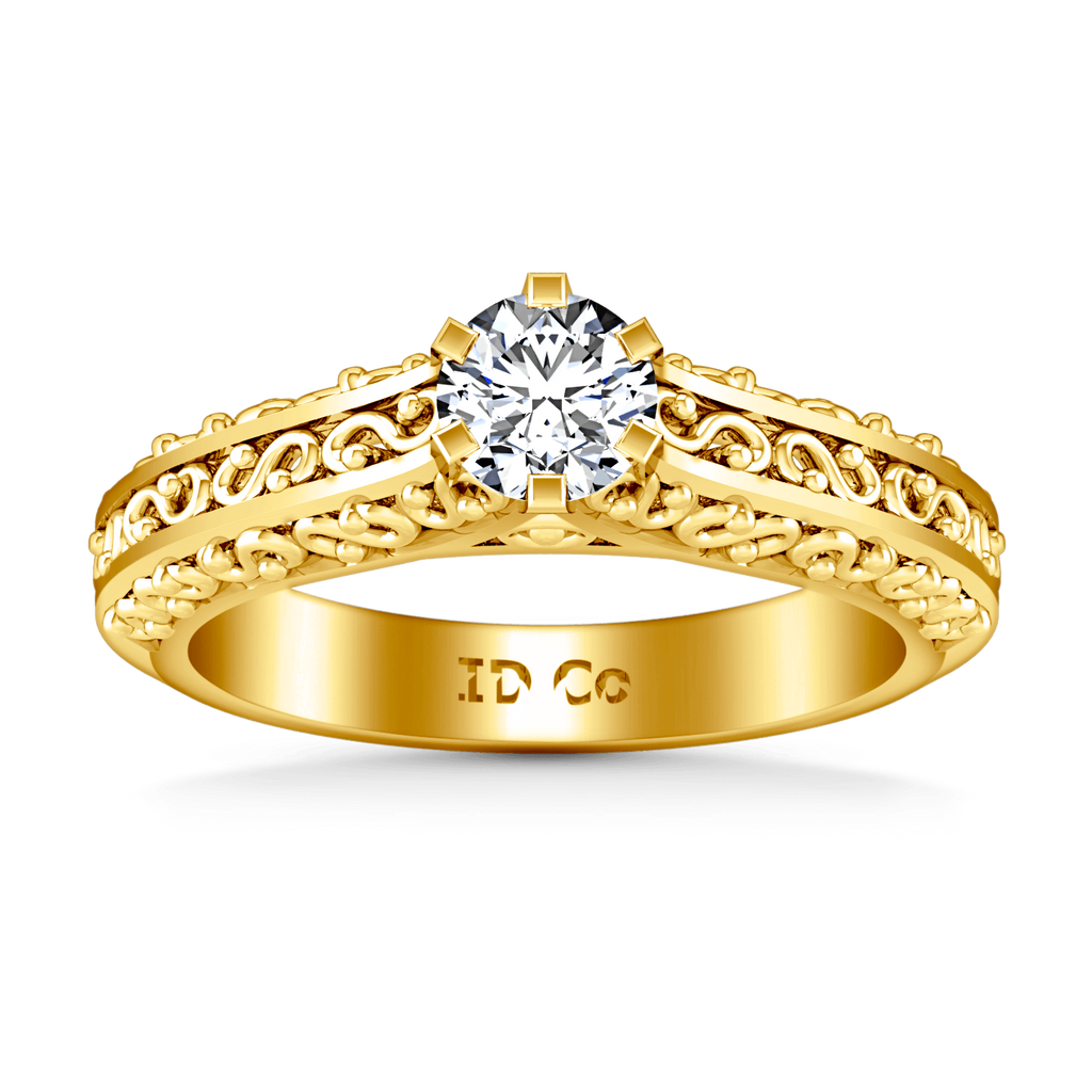 Solitaire Diamond Engagement Ring Whitney 14K Yellow Gold engagement rings imaginediamonds 