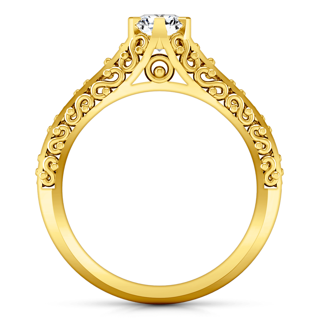 Solitaire Diamond Engagement Ring Whitney 14K Yellow Gold engagement rings imaginediamonds 