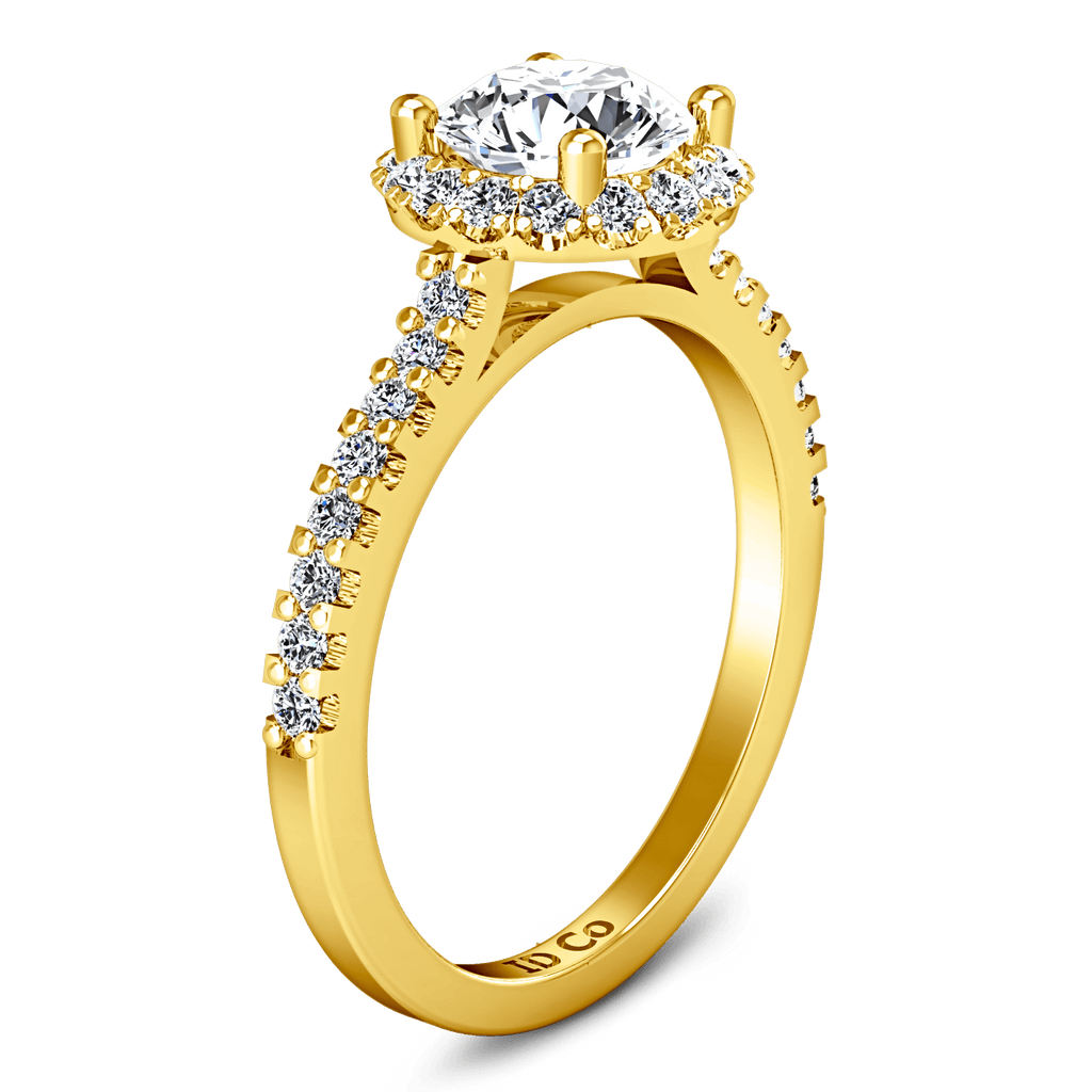 Halo Diamond Engagement Ring Bethany 14K Yellow Gold engagement rings imaginediamonds 
