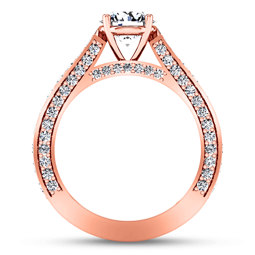 Pave Diamond Engagement Ring Elizabeth 14K Rose Gold engagement rings imaginediamonds 