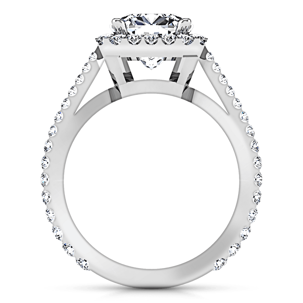 Halo Cushion Cut Diamondengagement Ring Adalyn 14K White Gold engagement rings imaginediamonds 