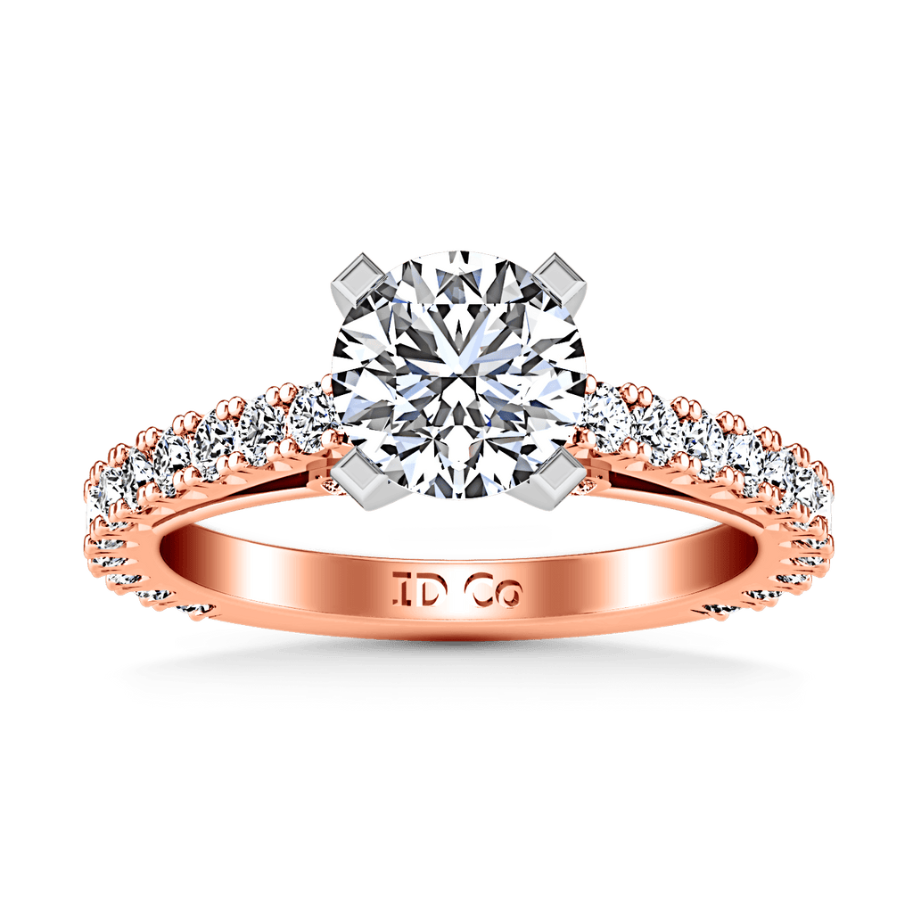 Pave Diamond Engagement Ring Eden 14K Rose Gold engagement rings imaginediamonds 