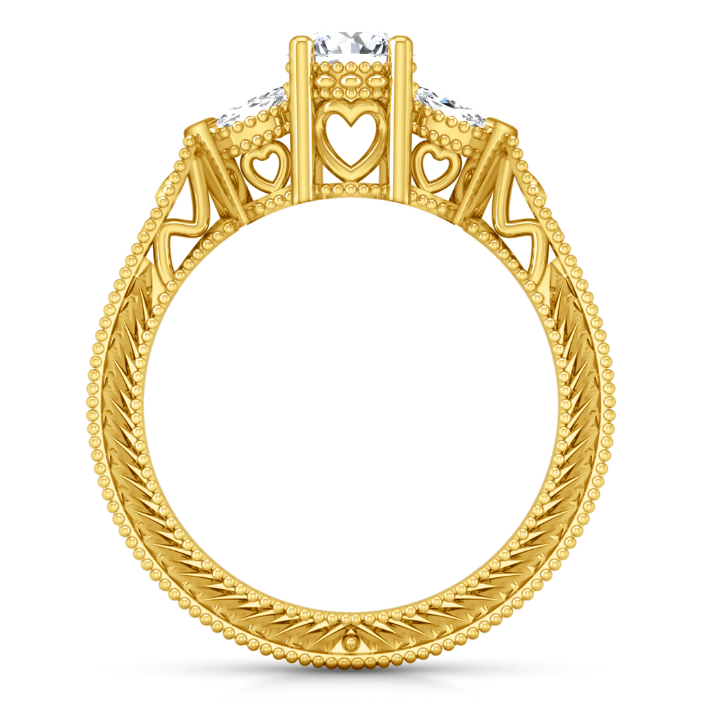 Three Stone Diamond Engagement Ring Haven 14K Yellow Gold engagement rings imaginediamonds 