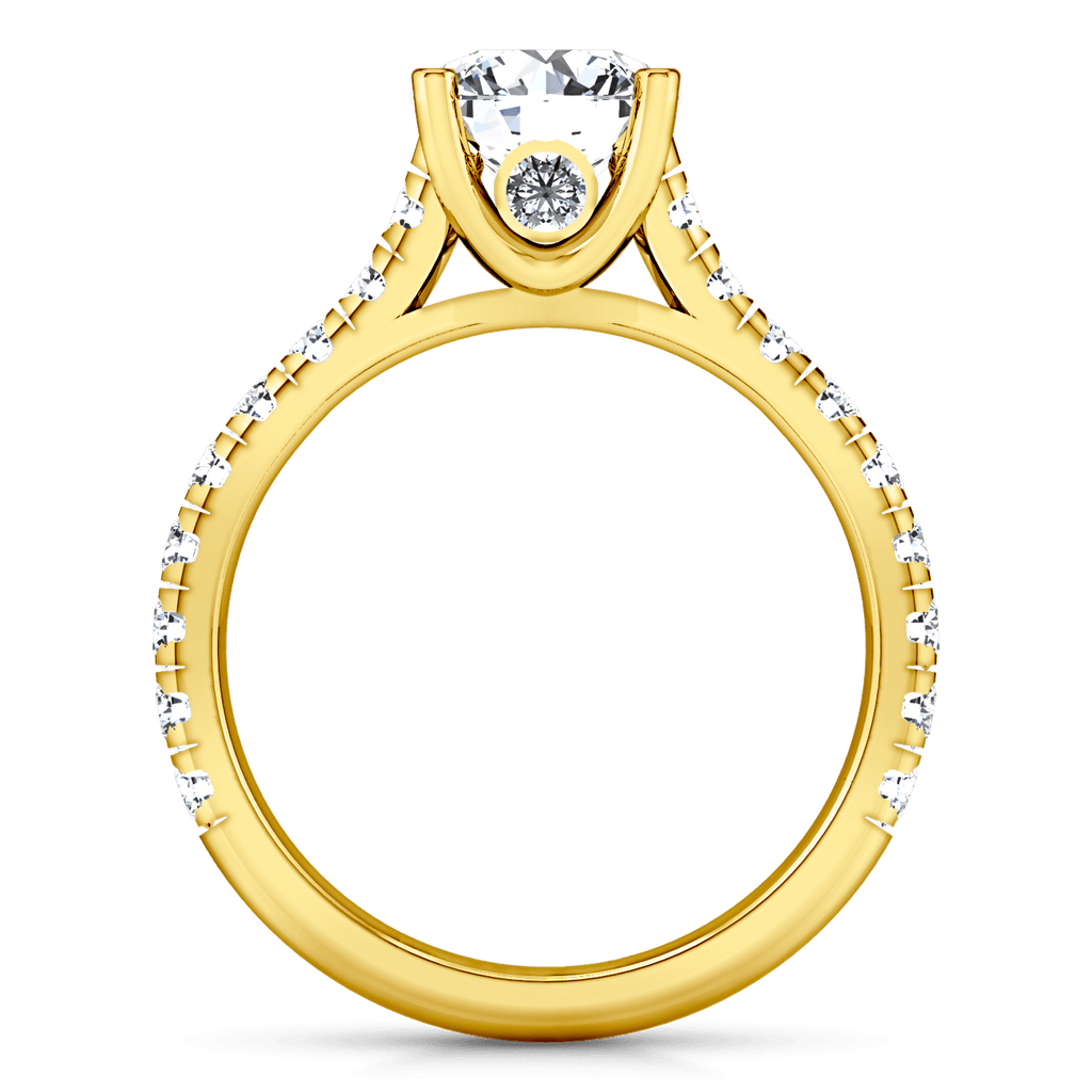 Pave Diamond EngagementRing Anabelle 14K Yellow Gold engagement rings imaginediamonds 