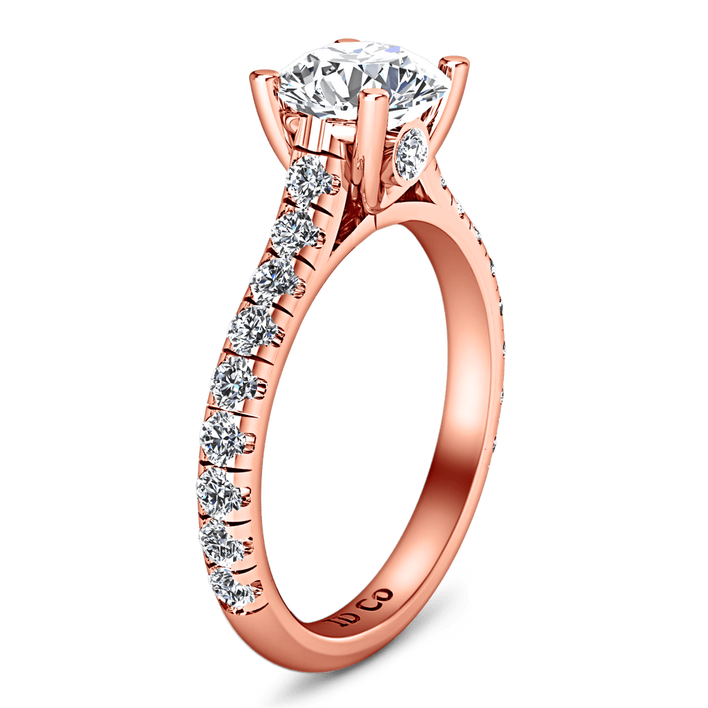 Pave Diamond Engagement Ring Anabelle 14K Rose Gold engagement rings imaginediamonds 