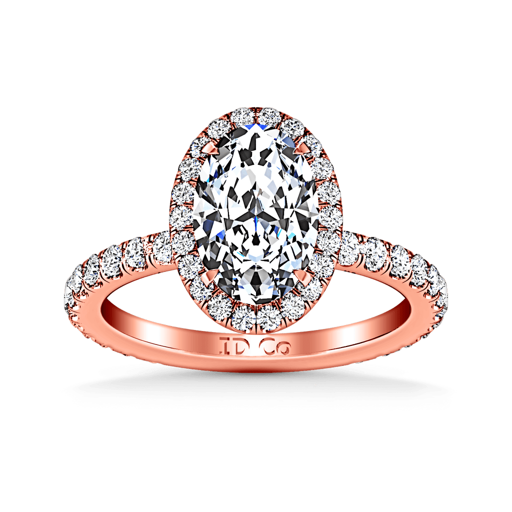 Halo Diamond Engagement Ring Elsa 14K Rose Gold engagement rings imaginediamonds 