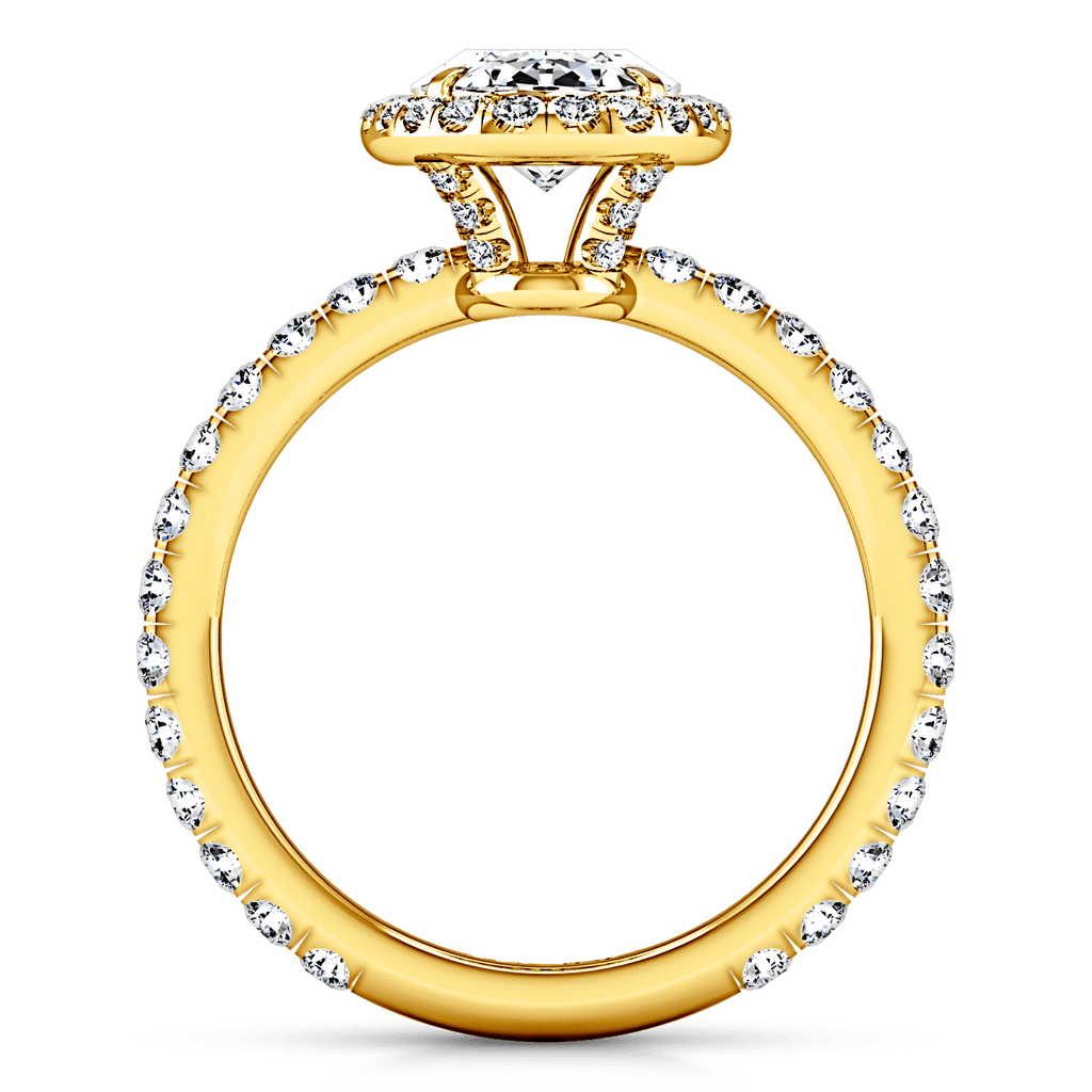 Halo Diamond Engagement Ring Elsa 14K Yellow Gold engagement rings imaginediamonds 