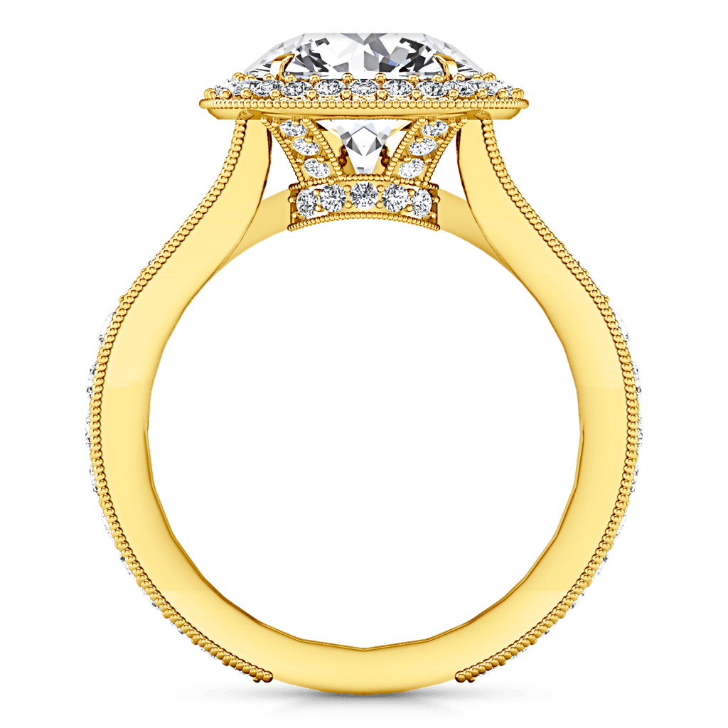 Halo Diamond Engagement Ring Anthea 14K Yellow Gold engagement rings imaginediamonds 