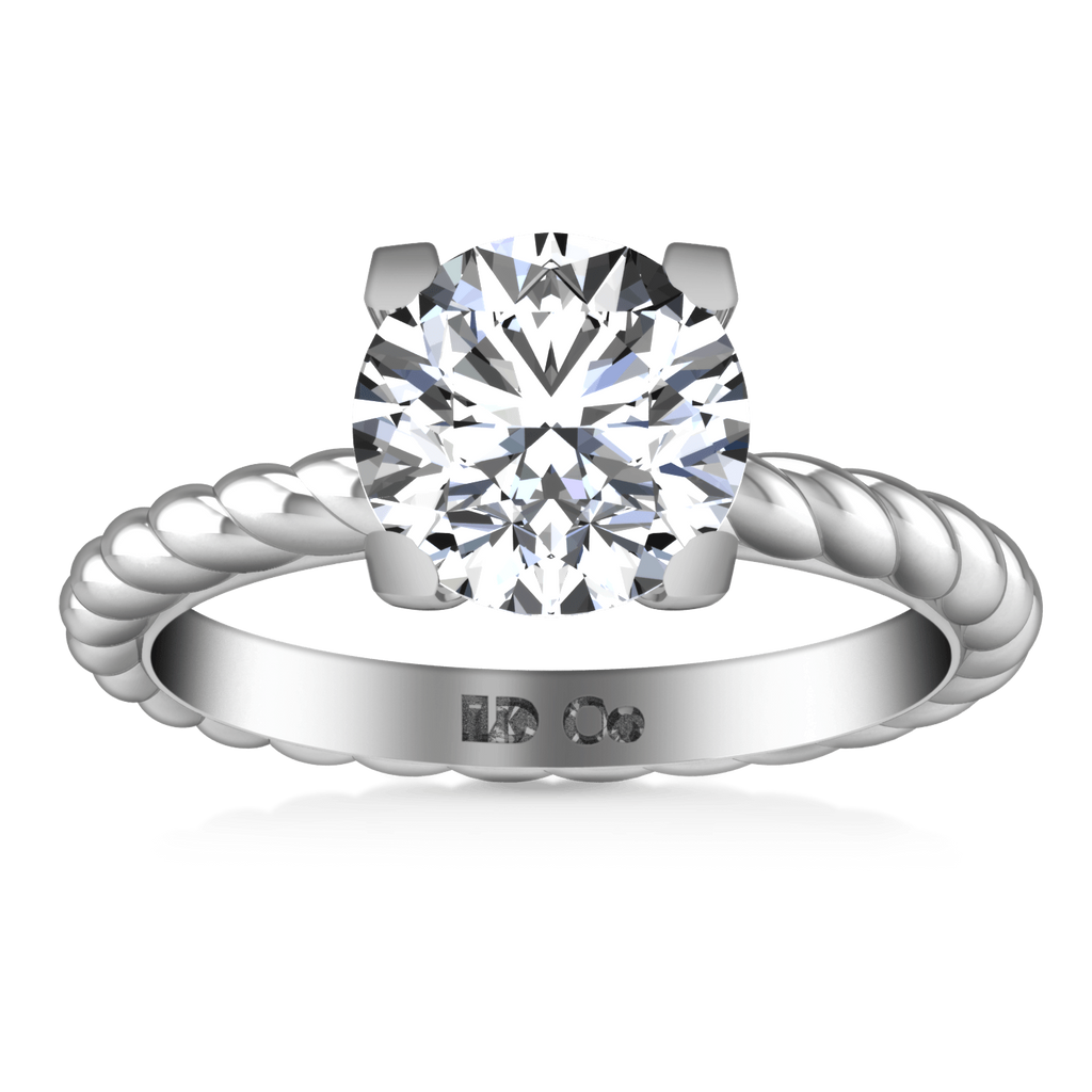 Round Diamond Solitaire Engagement Ring Ellery 14K White Gold engagement rings imaginediamonds 